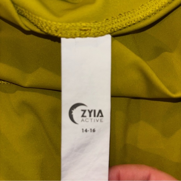 Zyia Active Mustard Yellow High Waisted Leggings Size 14-16 Performance Athletic - Picture 5 of 5